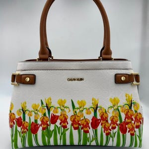 Calvin Klein Tote - White & Floral Large Shoulder Bag New w/o Tags