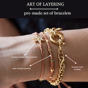 Set of Bracelets - Adjustable Stackable Bracelets - Cute Bracelets - Set of Layering Bracelets - Christmas Gift - Stacks of Bracelets