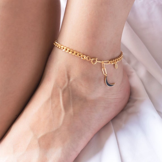 Cuban cheap anklet gold