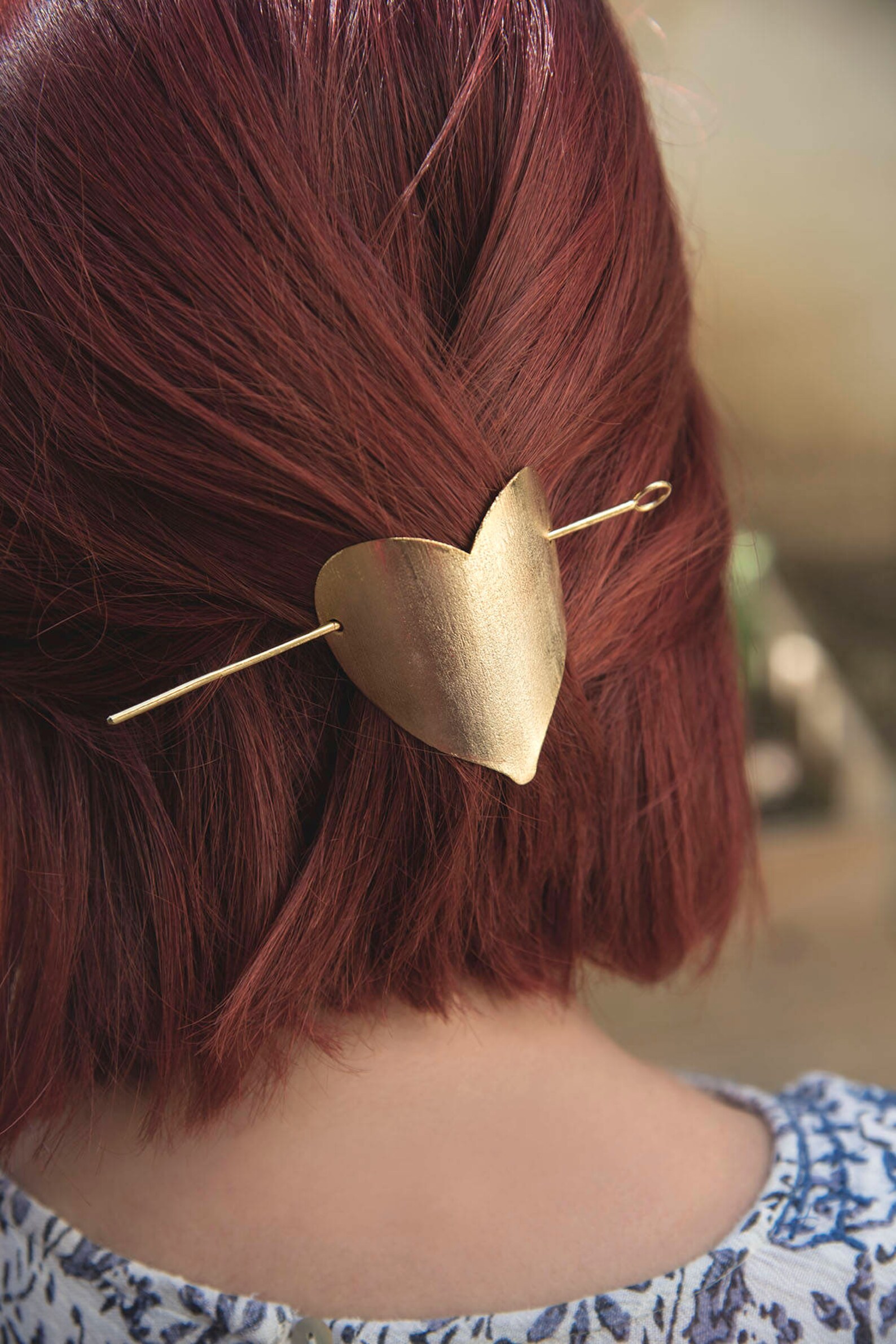 Brass Hair Pin Modern Hair Stick Simple Metal Pin Dainty Etsy