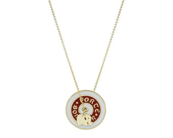 Lucky Elephant Necklace, Porte Bonheur Charm, Minimalist Coin Jewelry, Good Luck Pendant, Trend Jewelry Gift, Elephant Lover Necklace