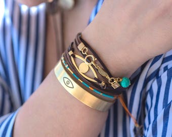 Evil Eye Bracelet | Personalized Evil Eye Bracelet | Evil Eye Cuff Bracelet | Eye Bracelet | Greek Evil Eye Bracelet |Christmas Gift For Her