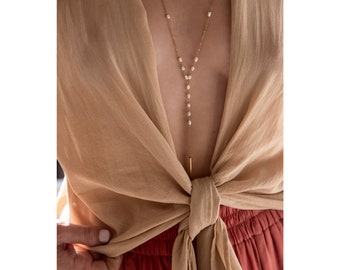 Freshwater Pearl Waist Chain - Pearl Chain Body Jewelry - Body Chain Necklace - Body Waist Chain - Pearl Body Harness - Pearl Body Necklace