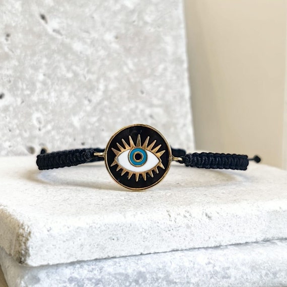 Black String Anti Evil Eye Bracelet – 5D Healing Crystals
