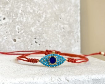 Bracelets avec Evil Eye - Bracelet Turquoise - Bracelet Evil Eye - Bracelet Men Evil Eye - Bracelet Women Evil Eye - Amulette Nazar