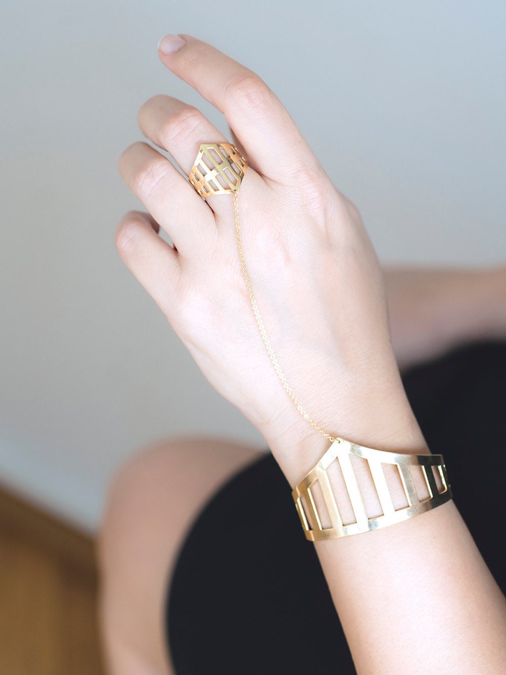 Armor Bracelet Slave Cuff Bracelet Gold Silver Rose Etsy