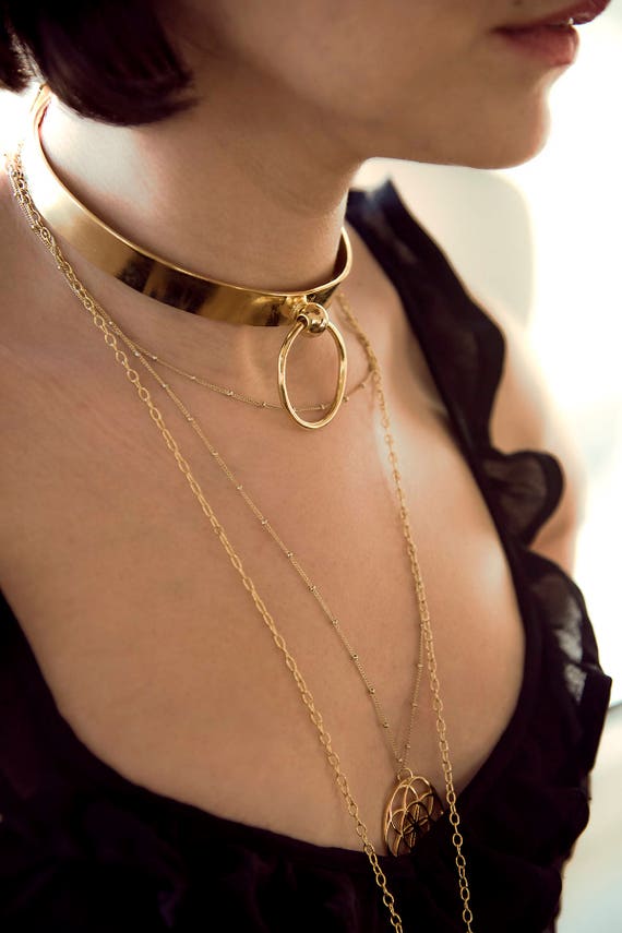 Brass 2 Tone Ball Charm Solid Rings Women Jewelry Punk Designer