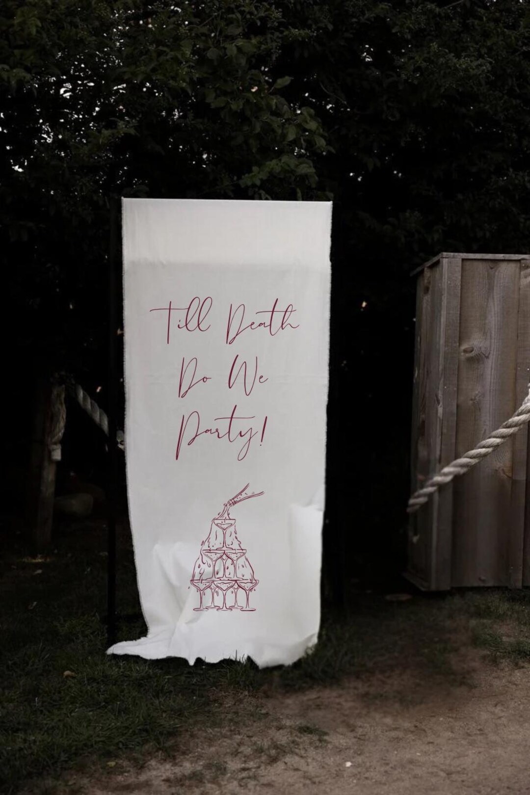 Linen Statement Sign Wedding, Bridal Shower, Engagement and Event ...