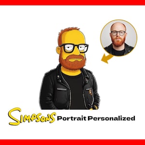 Die Panthers Portrait Personalisiert | Digitaler Artikel | Custom Simpsons Portrait | Die Simpsons Portrait Individuell | Comic | Paar | Geschenk Lustig