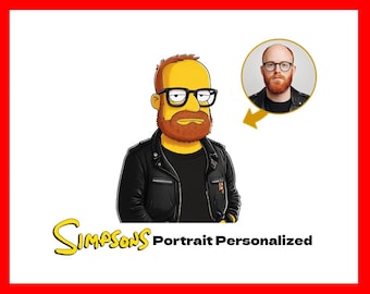 Simpsons Portrait Personalized | Digital Item | Custom Simpsons Family Portrait | Simpsons Portrait Custom | Cartoon | Couple | Gift Funny