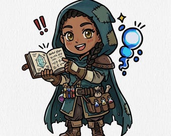 Custom DnD Character Portrait | Personalized Fantasy Chibi Portrait, RPG Character Art, Digital D&D Gift, Custom Tabletop Avatar
