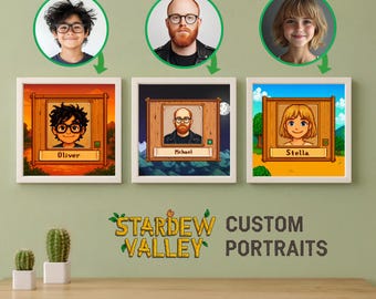 Stardew Valley Portrait from Photo | stardew valley wall art | Unique Digital Download or Print for Video Game Fans