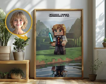 Custom Pixelated Block-Style Portrait | Digital Item | Voxel Drawing Gifts | Personalized Portrait Art | Custom Character Art | Gift Funny