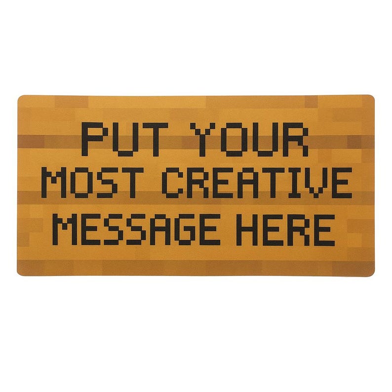 Custom Pixelated Block-style Sign | Personalized Digital Download ...