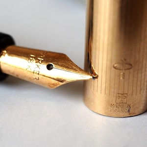 Penna stilografica Parker Gold 18k Nib/Pennino 750/Penna stilografica vintage/Penna originale Parker/Penna artistica Francia/Penna stilografica/Penna stilografica antica/Parker