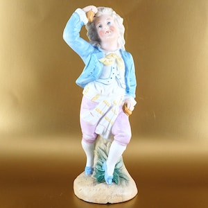 Junge Gentleman Tänzerin Biscuit England Porzellan/englische Porzellanfigur/Vintage Original Porzellan/Küche Deko Geschenk/alte Figur aus Porzellan