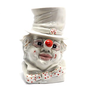 Large 24 cm Statuette Vase Clown Porcelain Hand Painted/Vintage Limited Edition/Vase Excellent Condition/Home Gift/Flower Vase/Old 1970 Vase