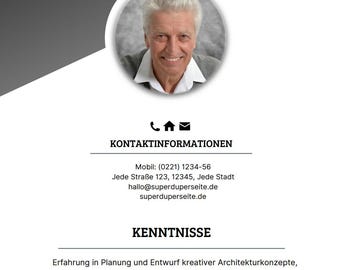 Resume template for an architect without background