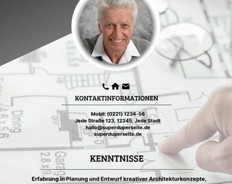 Resume template for an architect with background