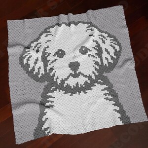 Anfängerfreundliche Pudel Decke C2C Häkelanleitung | Hundewurf | Hundegesicht Afghane | von Ecke zu Ecke | Sofort Download