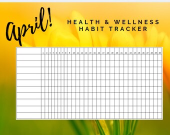 PRINTABLE HABIT TRACKER Daily Tracker 12 Month Set Monthly Tracker Goal Fitness Planner Journal Log List Record Healthy Habits Life