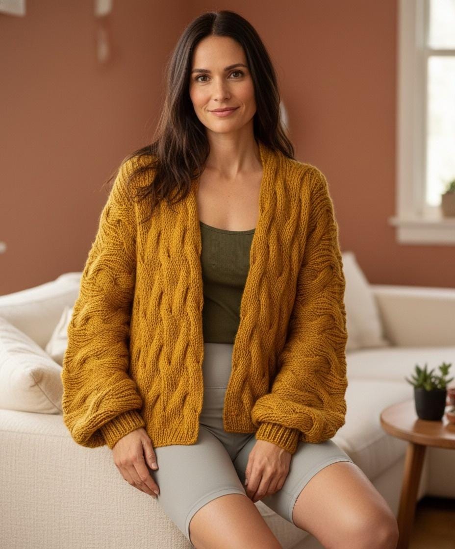 Wool Cable Knit Cardigan - Etsy