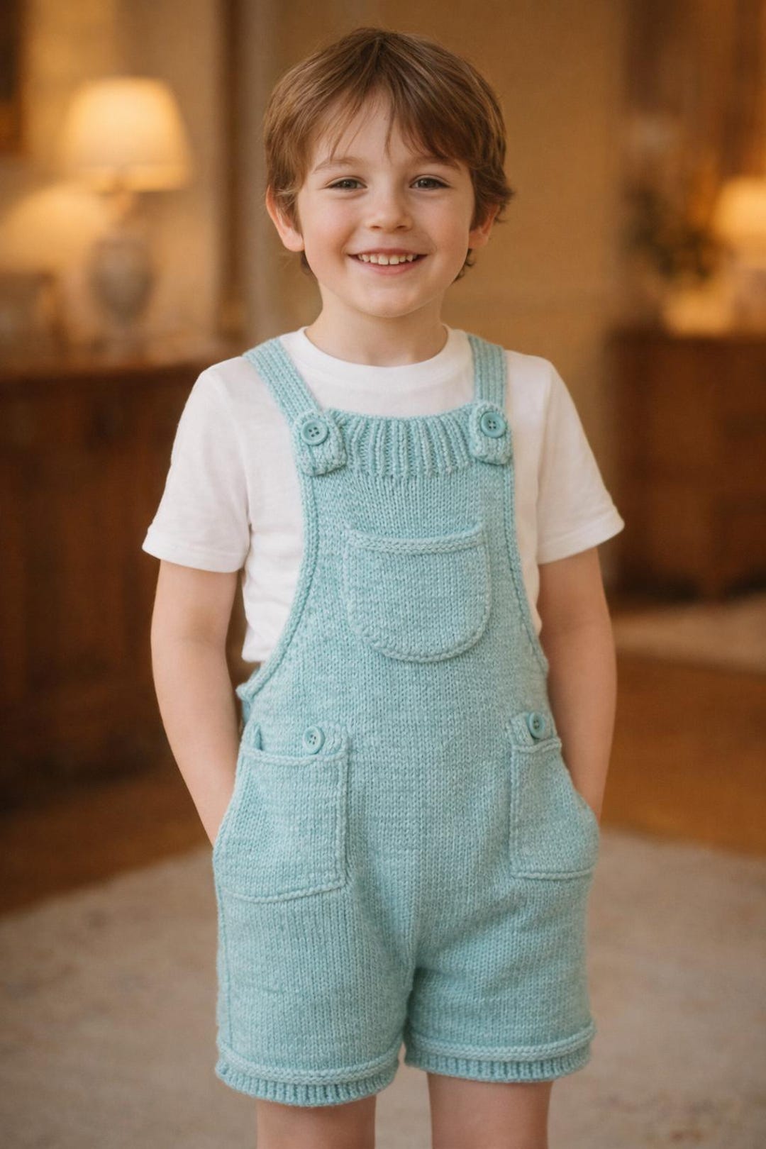 Knitting Pattern Baby Romper Overalls PDF Digital Download Heirloom ...
