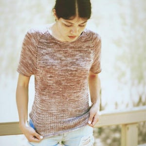 トップス OLD(ITALY cotton/linen n/s knit top OLD(ITALY cotton/linen n/s knit top