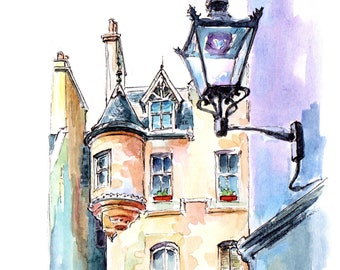 Cockburn Street, Edinburgh - art print
