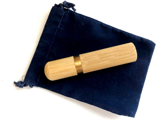 Lovely Natural Sandalwood Cremation Urn / Scattering Tube - Fits in Pocket/Purse, Perfect for Travel TSA Compliant, Very Secure