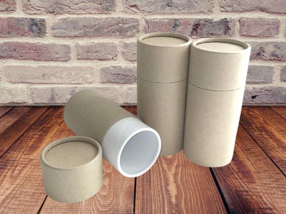 Set of Three Eco-Friendly Cremation Urn Scattering Tubes w/Telescopic Lids - Natural/Biodegradable - Style "Blank" - TSA COMPLIANT