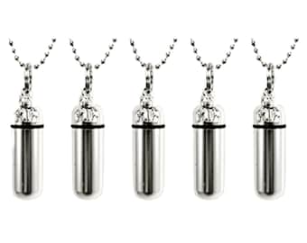 Set of FIVE Teddy Bear Cremation Urn Necklaces - Memorial Jewelry, Child Loss, Urn Keepsake, Ashes Necklace, Baby Urn, Personalized Urn