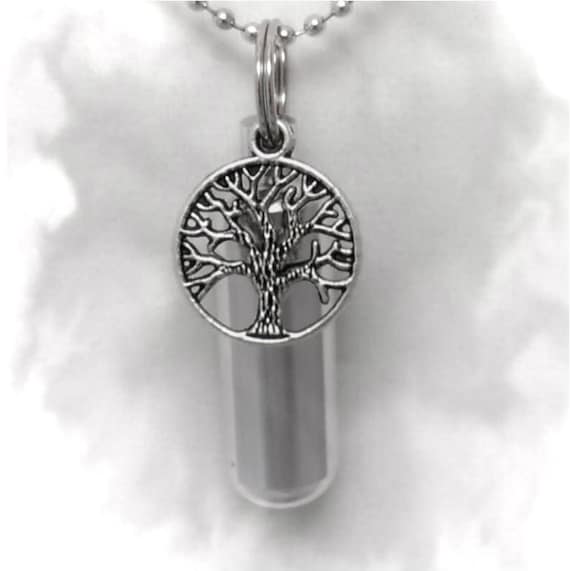 Lovely Tree-Of-Life CREMATION URN NECKLACE - Mourning Jewelry, Memorial Keepsake, Child Urn, Pet Urn, Pet Loss, Child Loss, Personalized Urn