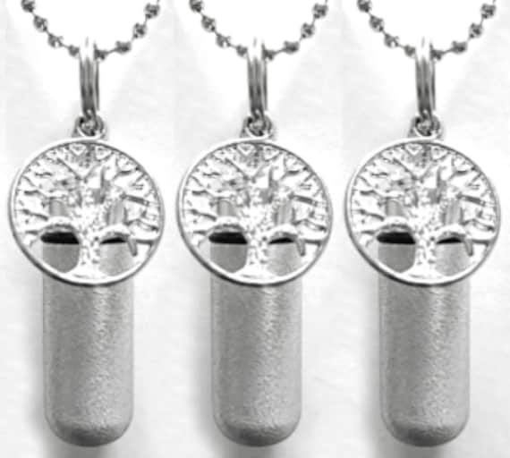 THREE Tree Of Life CREMATION NECKLACES - Mourning Jewelry, Loss of Loved One, Custom Engravable!!