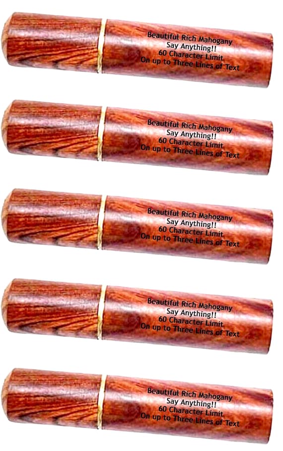Five Mahogany Urns/Scattering Tubes - Fits in Pocket/Purse, TSA Compliant for travel - ENGRAVING INCLUDED!