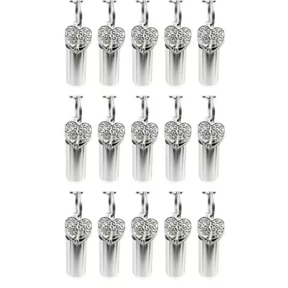 Set of 15 Cremation Urn Necklaces with "Heart Shaped Tree Of Life", Memorial Jewelry, Cremation Jewelry, Memorial Necklace, Personalized Urn