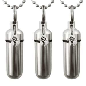 Set Of Three Silver CREMATION URN Necklaces with Wrench/Tool - Mourning Jewelry, Keepsake Urn, Ashes Necklace, Pet Urn, Personalized Urn