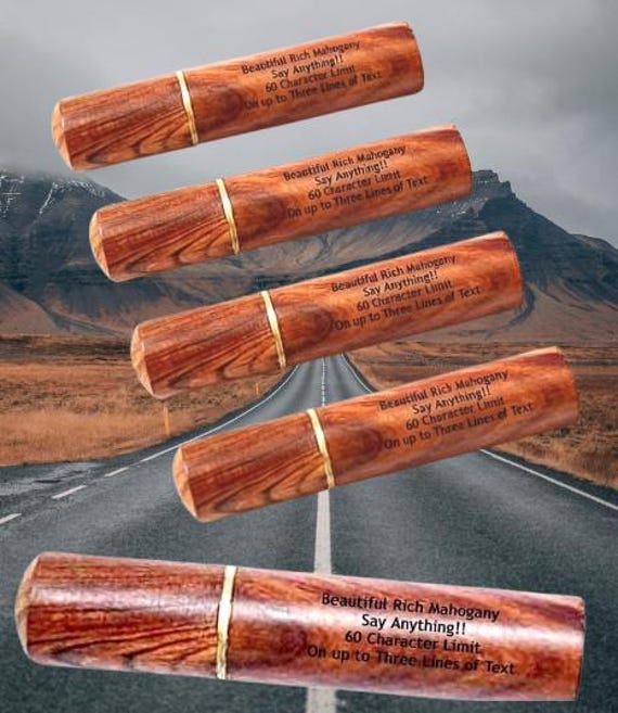 Five Mahogany Urns/Scattering Tubes - Fits in Pocket/Purse, TSA Compliant for travel - ENGRAVING INCLUDED!