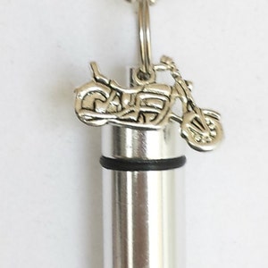 Silver MOTORCYCLE CREMATION URN Necklace - Mourning Jewelry, Ashes Keepsake, Urn For Human Ashes, Child Urn, Pet Urn, Personalized Urn