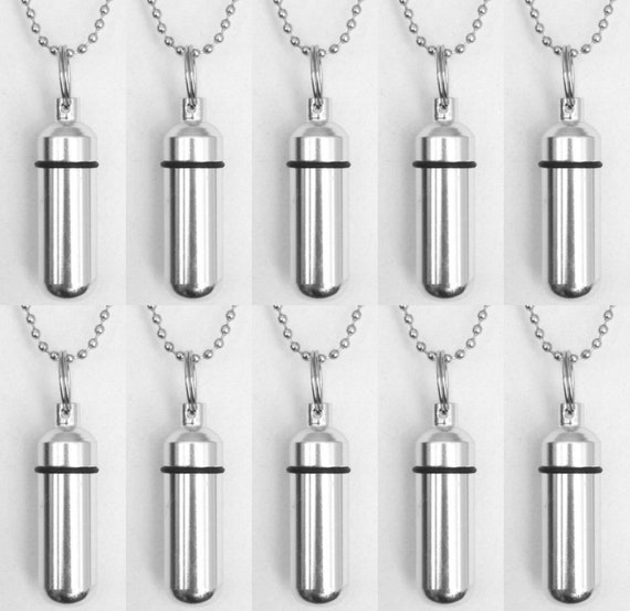 Set of TEN Silver Cremation Urn Necklace with Laser Engraved "Love Heart" - Urn Jewelry, Ashes Necklace, Pet Urn, Child Loss, Personalized