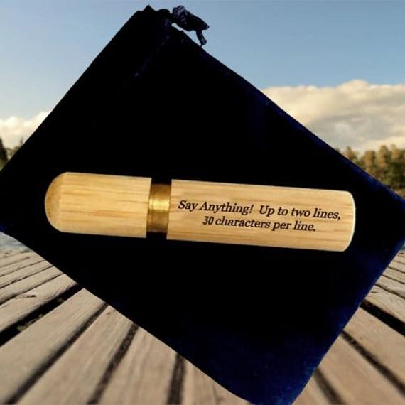 New CUSTOM ENGRAVED Natural Sandalwood Cremation Urn / Scattering Tube - Fits in Pocket/Purse, Perfect for Travel TSA Compliant, Very Secure
