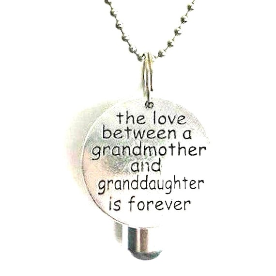 Silver Cremation Urn Necklace - Grandmother and Granddaughter Ashes Holder