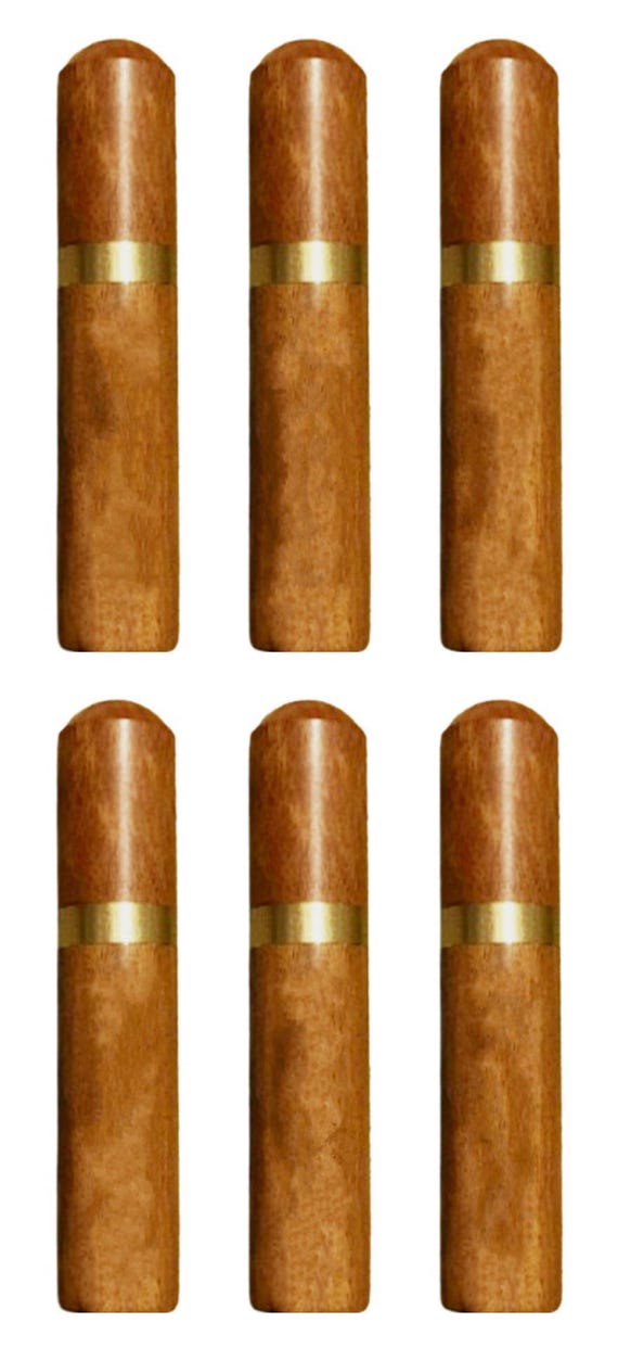 Set of SIX Natural Rosewood Cremation Urn / Scattering Tubes - Fits in Pocket/Purse, TSA Compliant, Very Secure - Minimalist Urn for Ashes