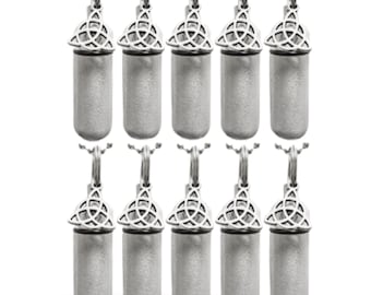 Set of 10 Brushed Silver CREMATION URN Necklaces with INFINITY Charm - Ashes Necklace, Memorial Jewelry, Urn For Ashes, Mourning Jewelry