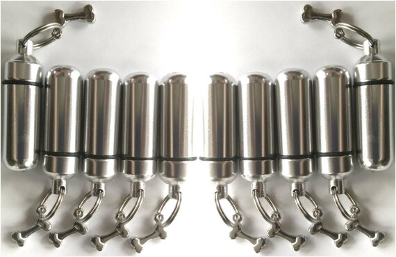 Dog Lover's Set of NINE CREMATION URN Keepsakes with Dog Bones - Pet Loss, Engraving Available!!