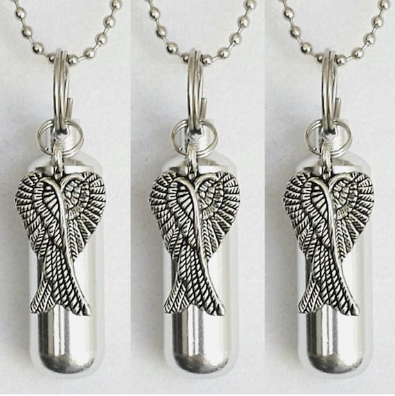 Set of 3 Polished Silver Angel Wings 