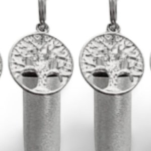 Set of TWO Brushed Silver Tree-Of-Life CREMATION URN Necklaces - Custom Engraved, Ashes Jewelry, Mourning Keepsake, Urn for Human Ashes