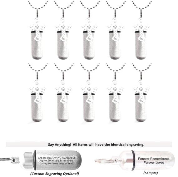 TEN Brushed Silver CREMATION URN Necklaces with Lace Crosses, includes Engraved Hearts - Urn Jewelry, Urn For Human Ashes, Custom Engraving