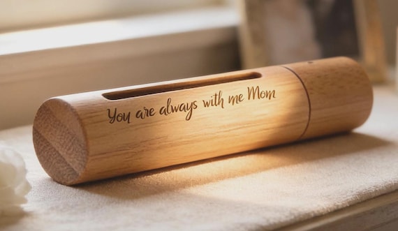 ENGRAVED "You are always with me Mom" - Sandalwood Scattering Tube w/Window