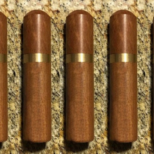 Set of Five Natural Rosewood Cremation Urn / Scattering Tubes - Fits in Pocket/Purse, TSA Compliant, Very Secure